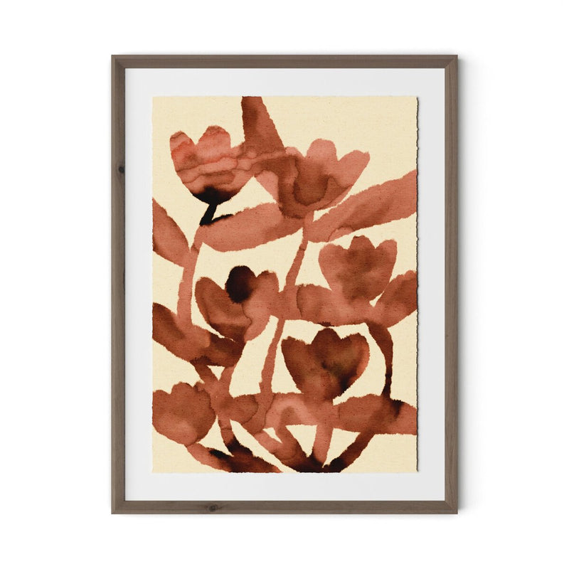 Blended Flowers 2 by Shatha Al Dafai - Rustic Walnut