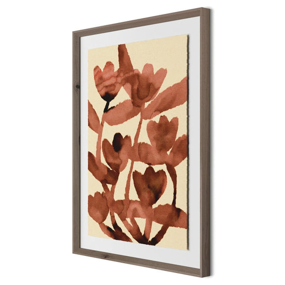 Blended Flowers 2 by Shatha Al Dafai - Rustic Walnut