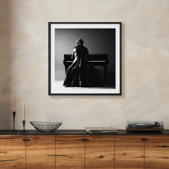Portrait Of Elton John by Getty Images - Black Maple