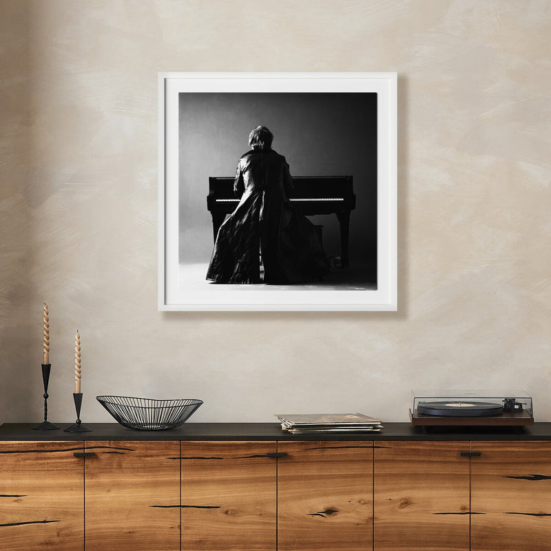 Portrait Of Elton John by Getty Images - White Maple