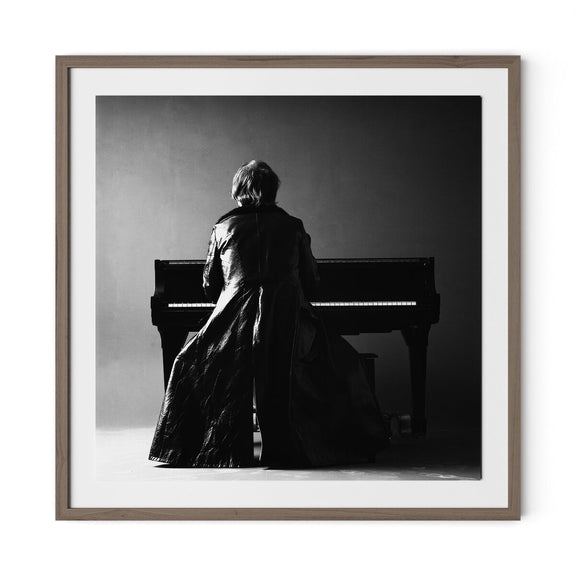 Portrait Of Elton John by Getty Images - Rustic Walnut