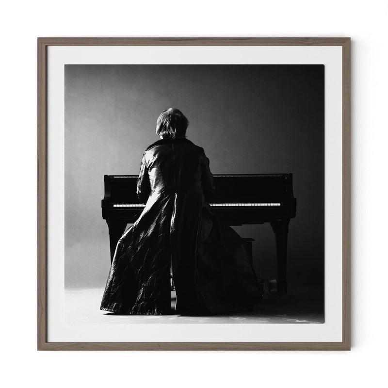 Portrait Of Elton John by Getty Images - Rustic Walnut