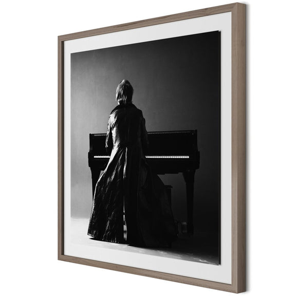 Portrait Of Elton John by Getty Images - Rustic Walnut