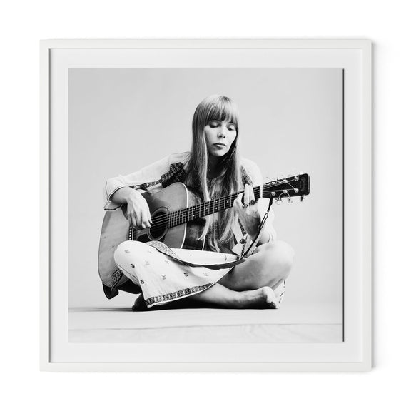Portrait Of Joni Mitchell by Getty Images - White Maple