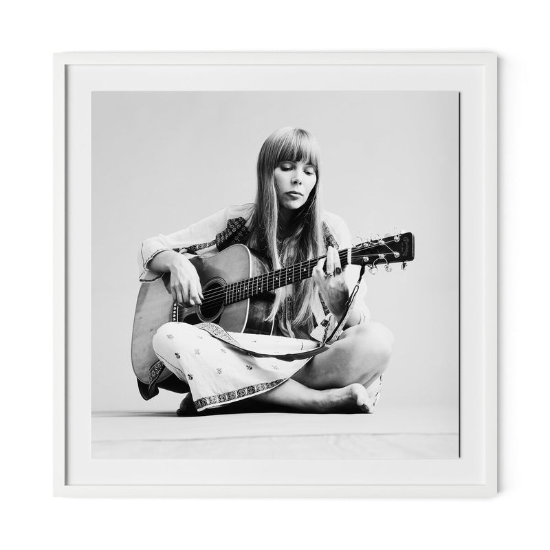 Portrait Of Joni Mitchell by Getty Images - White Maple