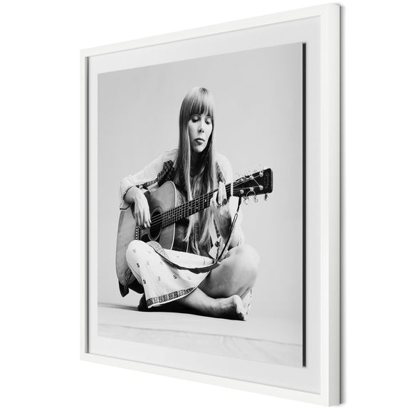 Portrait Of Joni Mitchell by Getty Images - White Maple