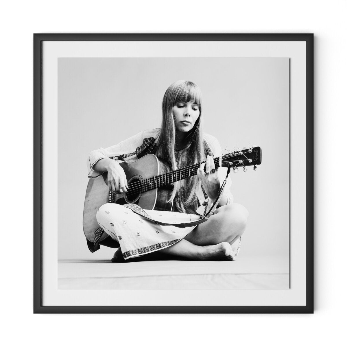 Portrait Of Joni Mitchell by Getty Images - Black Maple