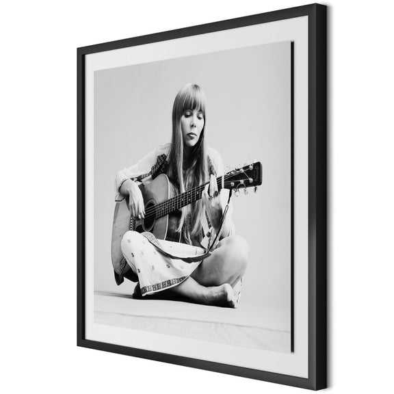 Portrait Of Joni Mitchell by Getty Images - Black Maple