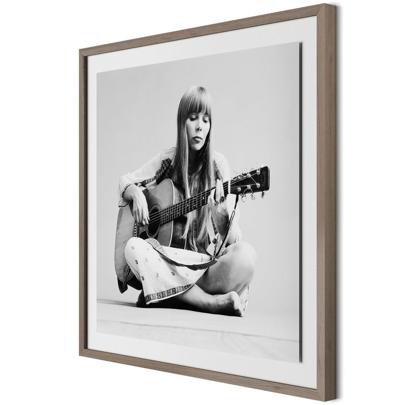 Portrait Of Joni Mitchell by Getty Images - Rustic Walnut