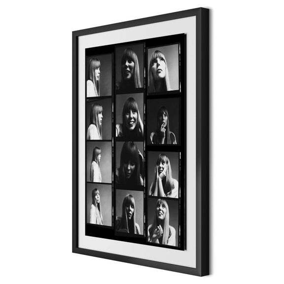 Joni Mitchell Contact Sheet by Getty Images - Black Maple