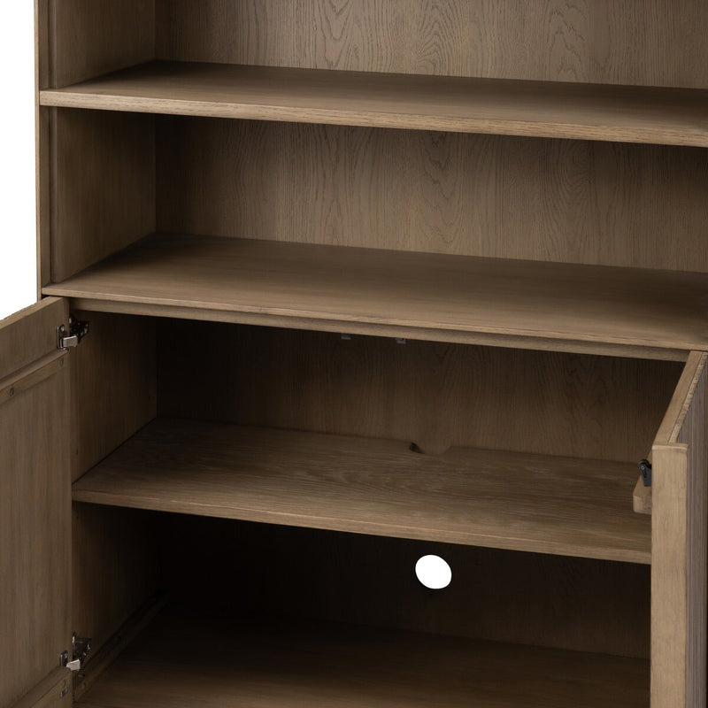 Leo Bookcase - Rustic Grey Veneer
