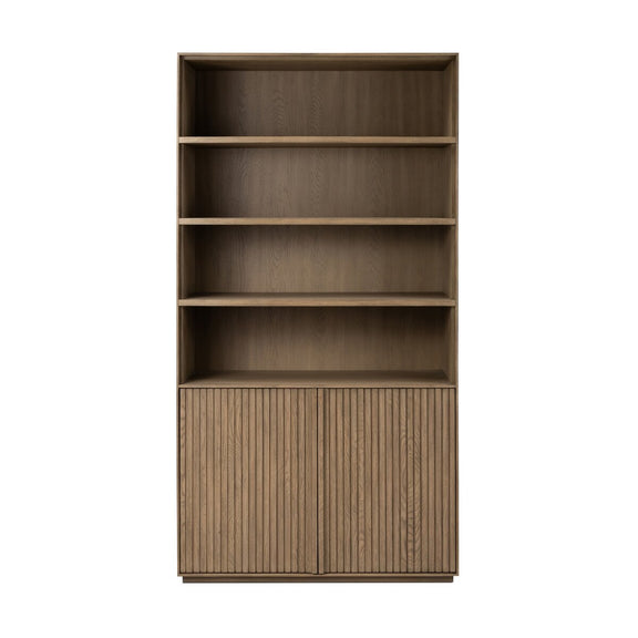 Leo Bookcase - Rustic Grey Veneer