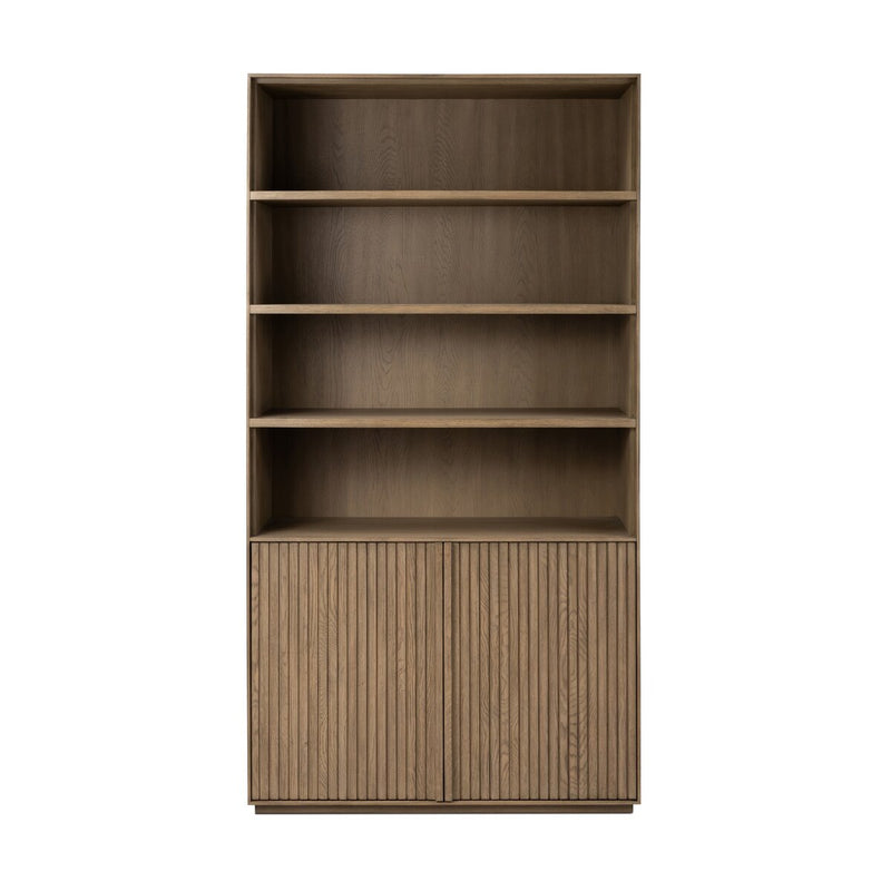 Leo Bookcase - Rustic Grey Veneer