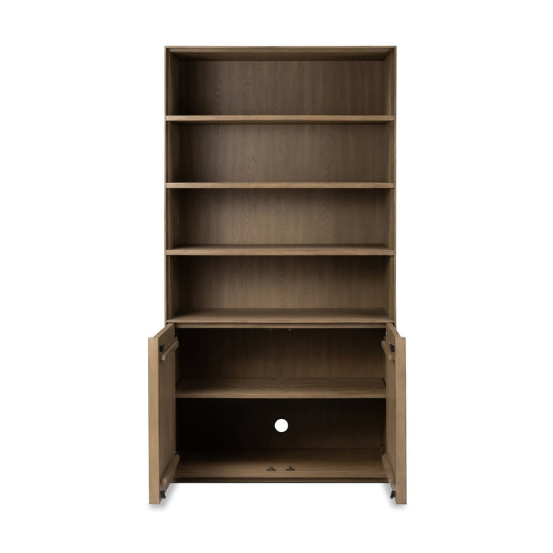 Leo Bookcase - Rustic Grey Veneer