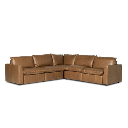 Kosa Power Recliner 5-Piece Sectional - Sonoma Chestnut