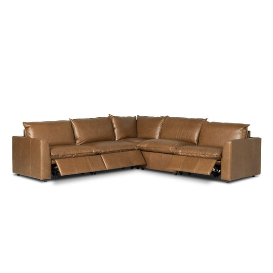 Kosa Power Recliner 5-Piece Sectional - Sonoma Chestnut