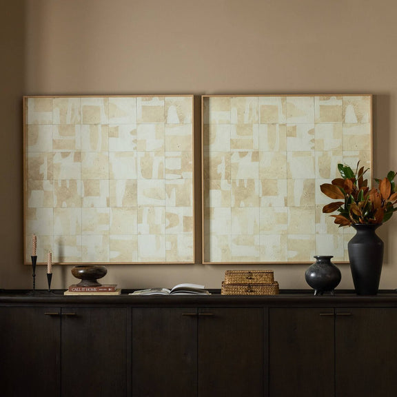 Ancestral Diptych II by Douglas Galloway - White Oak Floater