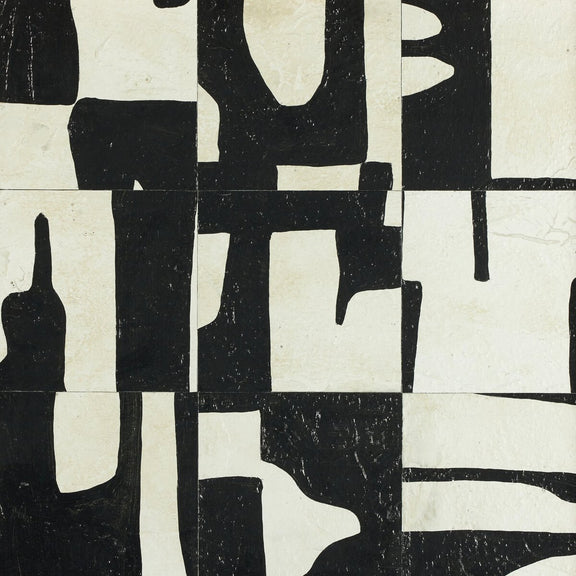 Ancestral I Diptych by Douglas Galloway - Walnut Floater