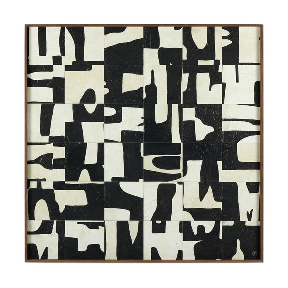 Ancestral I Diptych by Douglas Galloway - Walnut Floater