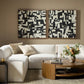 Ancestral I Diptych by Douglas Galloway - Walnut Floater
