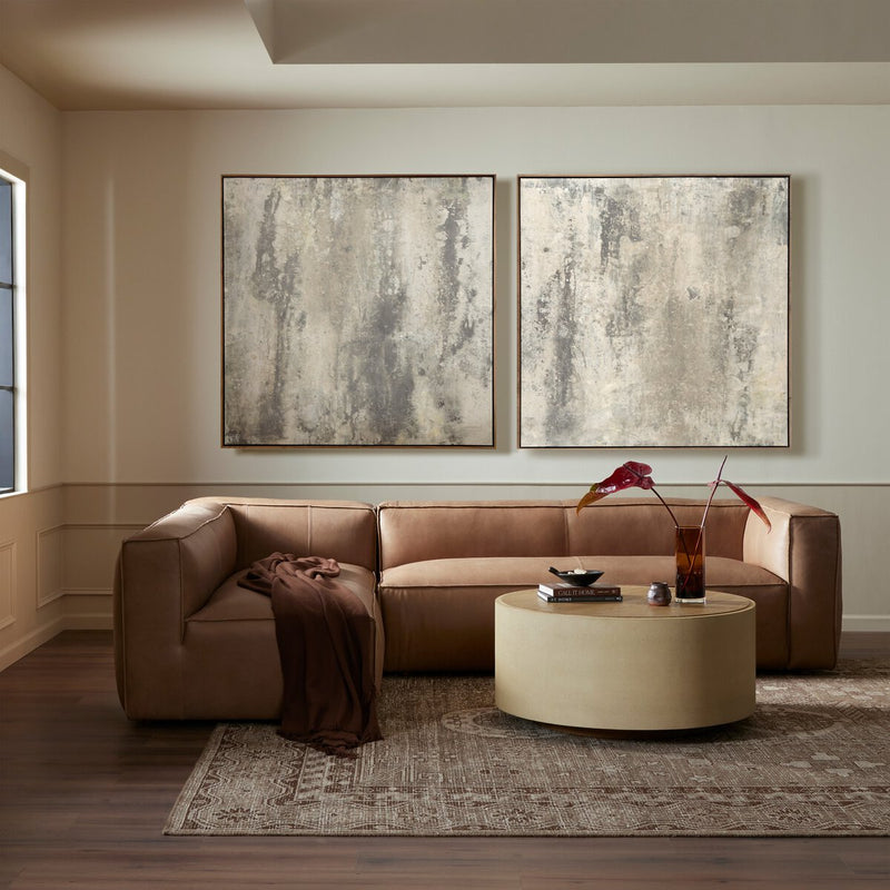 Penumbra I Diptych - Rustic Walnut Floater