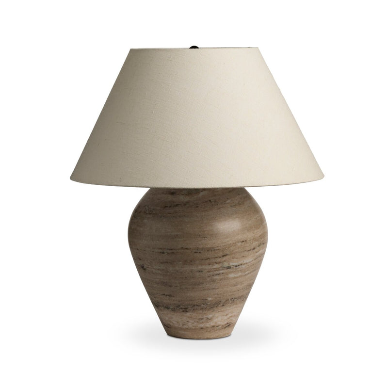 Tarlton Table Lamp - Antique White Marble