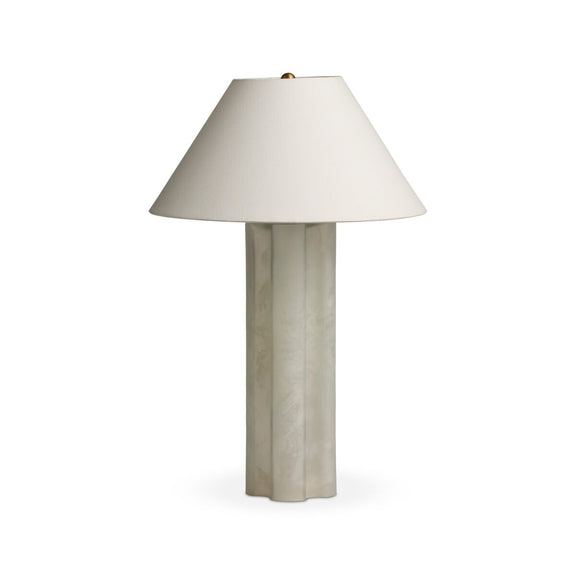Aline Table Lamp - Marbled White Glass