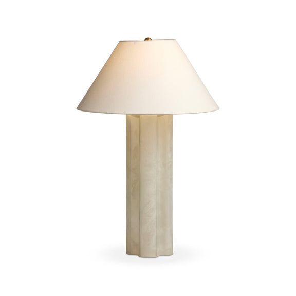Aline Table Lamp - Marbled White Glass