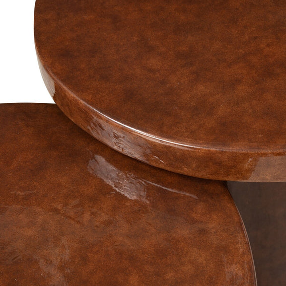 Fern Outdoor Nesting End Tables - Cafe Concrete