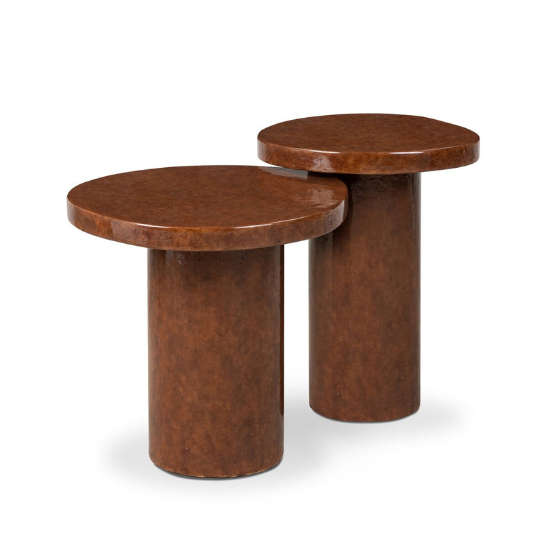 Fern Outdoor Nesting End Tables - Cafe Concrete
