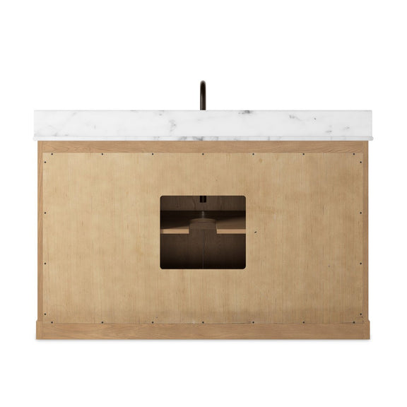 Loretta Single Wide Vanity - Satin Drifted Oak Thin Veneer
