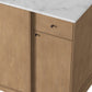 Loretta Single Wide Vanity - Satin Drifted Oak Thin Veneer