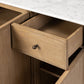 Loretta Single Wide Vanity - Satin Drifted Oak Thin Veneer
