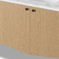 Chiara Single Wide Vanity - Satin Light Wash Oak Veneer