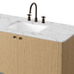 Chiara Single Wide Vanity - Satin Light Wash Oak Veneer