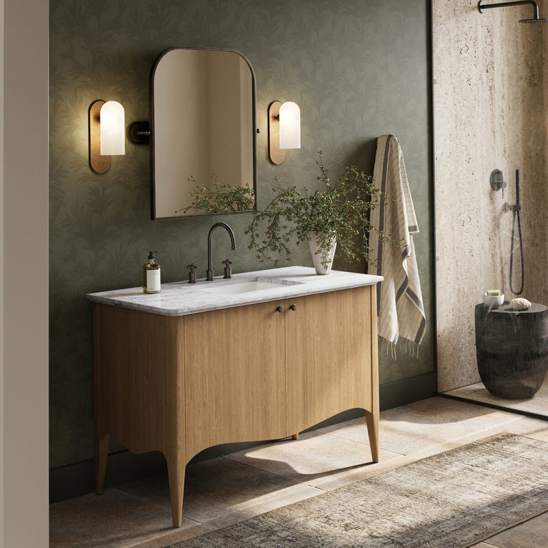 Chiara Single Wide Vanity - Satin Light Wash Oak Veneer