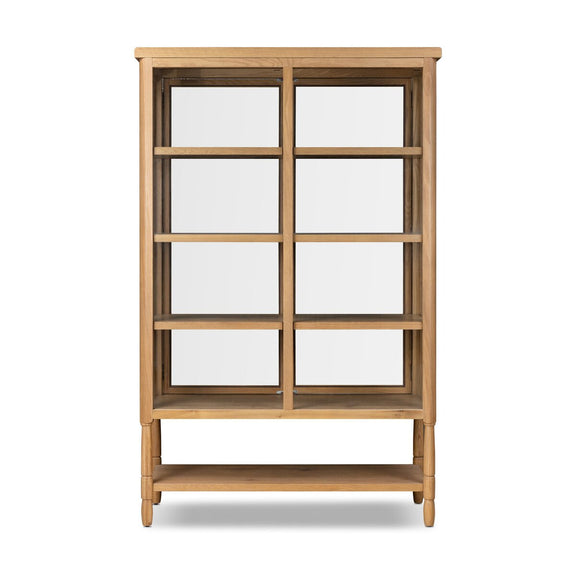 Francesca Vitrine Cabinet - Distressed Oak