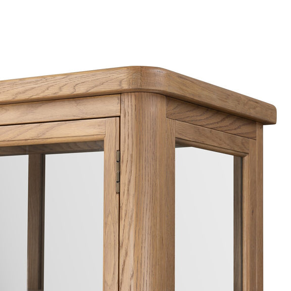 Francesca Vitrine Cabinet - Distressed Oak