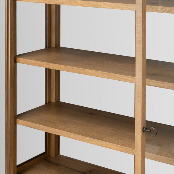 Francesca Vitrine Cabinet - Distressed Oak