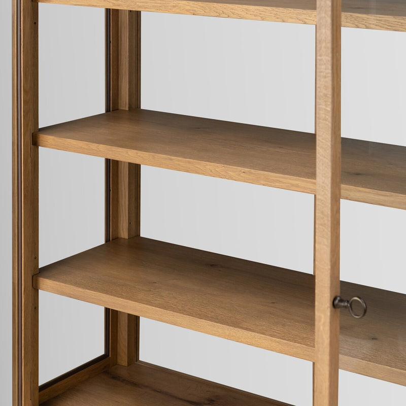Francesca Vitrine Cabinet - Distressed Oak