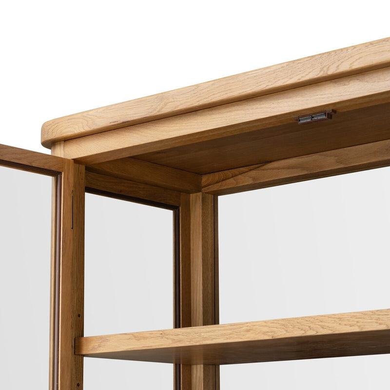 Francesca Vitrine Cabinet - Distressed Oak