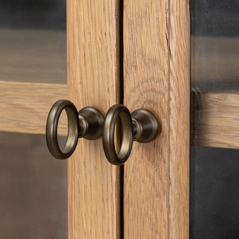 Francesca Vitrine Cabinet - Distressed Oak