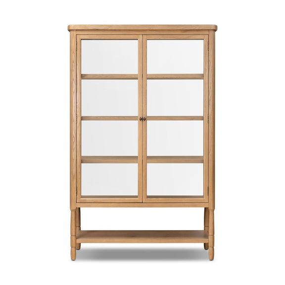 Francesca Vitrine Cabinet - Distressed Oak