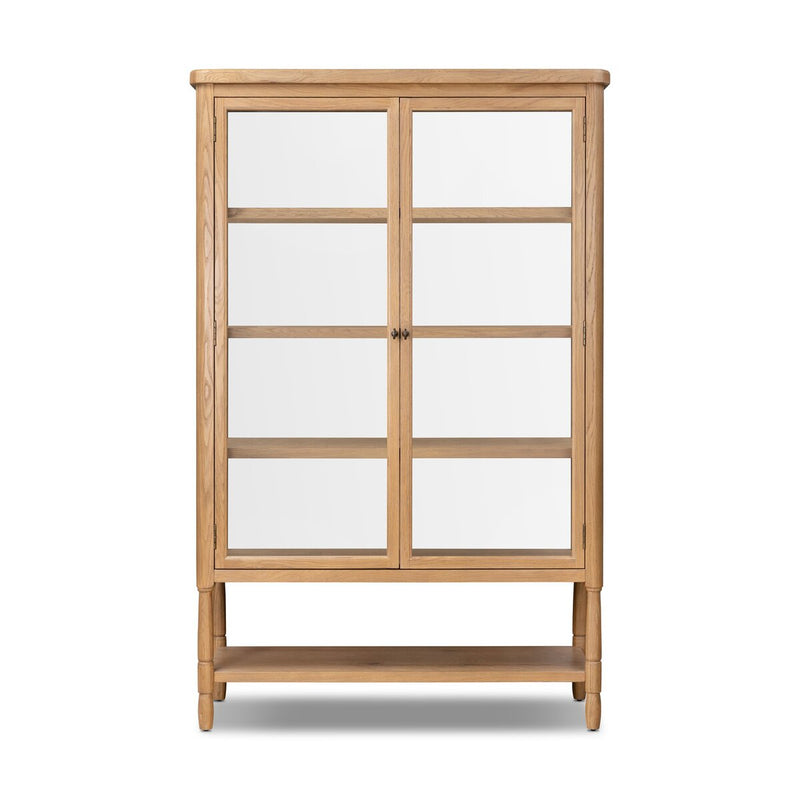 Francesca Vitrine Cabinet - Distressed Oak