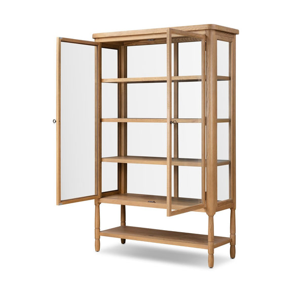 Francesca Vitrine Cabinet - Distressed Oak