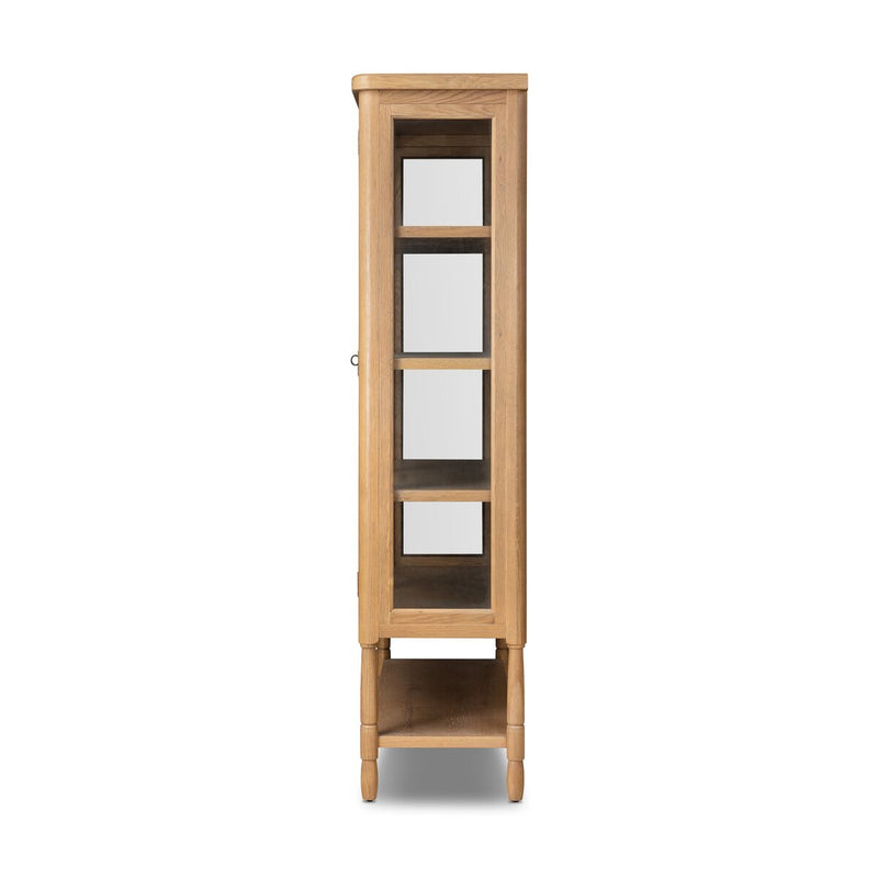 Francesca Vitrine Cabinet - Distressed Oak