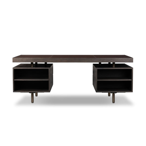 Belfast Desk - Smoked Black Oak Veneer