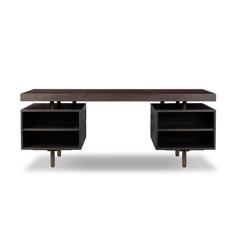 Belfast Desk - Smoked Black Oak Veneer