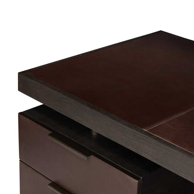 Belfast Desk - Smoked Black Oak Veneer