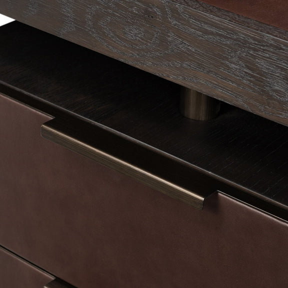 Belfast Desk - Smoked Black Oak Veneer